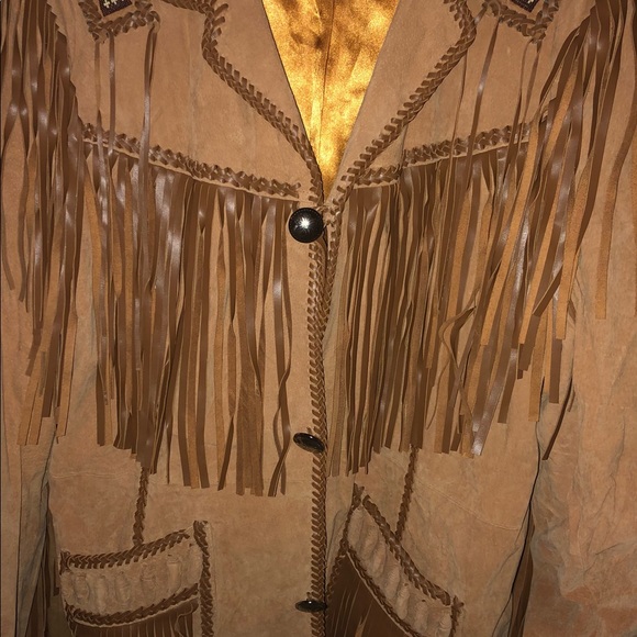 NWOT - Scully Suede Leather Fringed Coat in Bourbon Roar - Picture 4 of 14